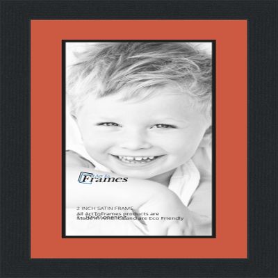 10x20 / 10 x 20 Picture Frame Satin Black .. 2'' Wide with a 2'' Double mat