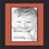 10x20 / 10 x 20 Picture Frame Satin Black .. 2'' Wide with a 2'' Double mat view 1