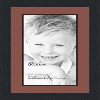 10x20 / 10 x 20 Picture Frame Satin Black .. 2'' Wide with a 2'' Double mat