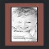 10x20 / 10 x 20 Picture Frame Satin Black .. 2'' Wide with a 2'' Double mat view 1
