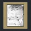 10x20 / 10 x 20 Picture Frame Satin Black .. 2'' Wide with a 2'' Double mat view 1