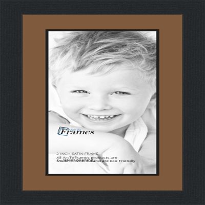 10x20 / 10 x 20 Picture Frame Satin Black .. 2'' Wide with a 2'' Double mat