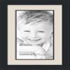 10x20 / 10 x 20 Picture Frame Satin Black .. 2'' Wide with a 2'' Double mat view 1