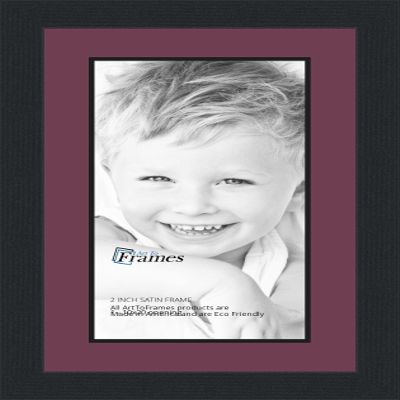 10x20 / 10 x 20 Picture Frame Satin Black .. 2'' Wide with a 2'' Double mat