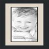 10x20 / 10 x 20 Picture Frame Satin Black .. 2'' Wide with a 2'' Double mat view 1