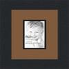 4x6 / 4 x 6 Picture Frame Satin Black .. 2'' Wide with a 2'' Double mat view 1
