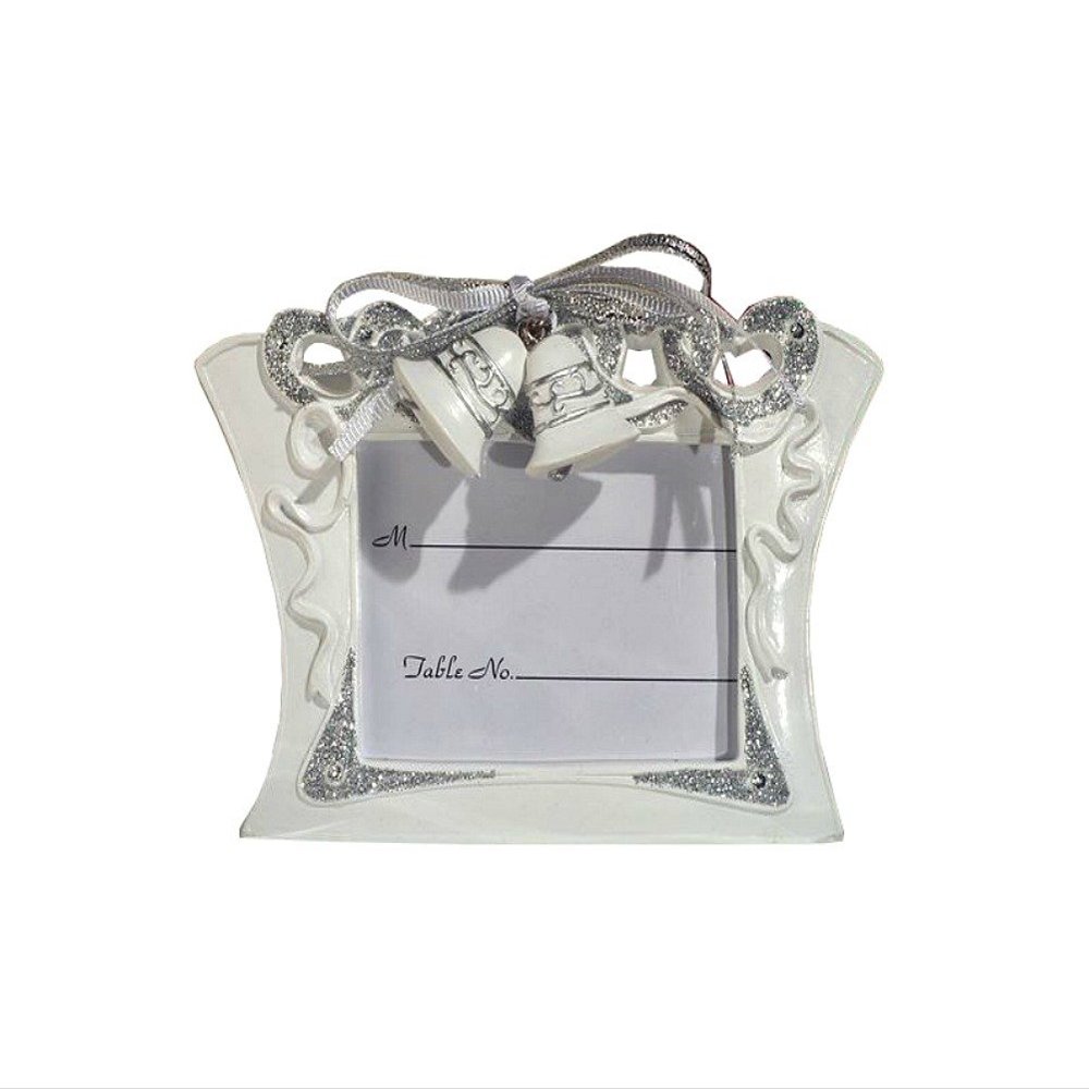 Classic Wedding Bells Reception Place Card Holder Frame (Set of 6)