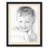 ArtToFrames 18x24 inch Satin Black Picture Frame with 2 Inch Single Alabaster Mat, SingleMat-FRBW26079-18x24-825 view 1