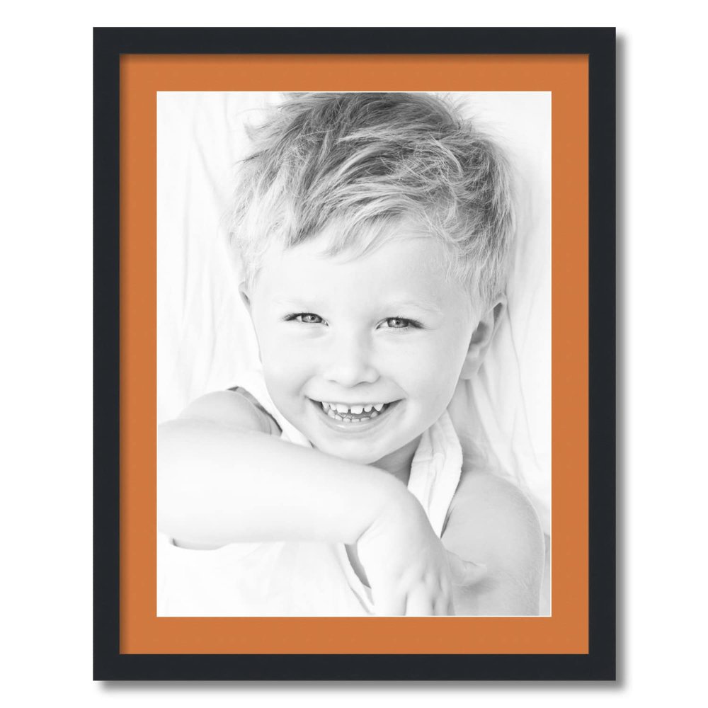ArtToFrames 18x24 inch Satin Black Picture Frame with 2 Inch Single Octoberfest Mat, SingleMat-FRBW26079-18x24-712