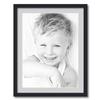 ArtToFrames 18x24 inch Satin Black Picture Frame with 2 Inch Single Candlewick Mat, SingleMat-FRBW26079-18x24-756 view 1