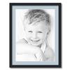 ArtToFrames 18x24 inch Satin Black Picture Frame with 2 Inch Single Baby Blue Mat, SingleMat-FRBW26079-18x24-860 view 1