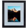 ArtToFrames 18x24 inch Satin Black Picture Frame with 2 Inch Single Baby Blue Mat, SingleMat-FRBW26079-18x24-860 view 2