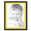 ArtToFrames 18x24 inch Satin Black Picture Frame with 2 Inch Single Canary Mat, SingleMat-FRBW26079-18x24-47R view 1