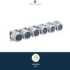 KitchenCraft 6-Piece Master Class Magnetic Spice Rack, Stainless-Steel, Silver, 9 x 12 x 16 cm view 2