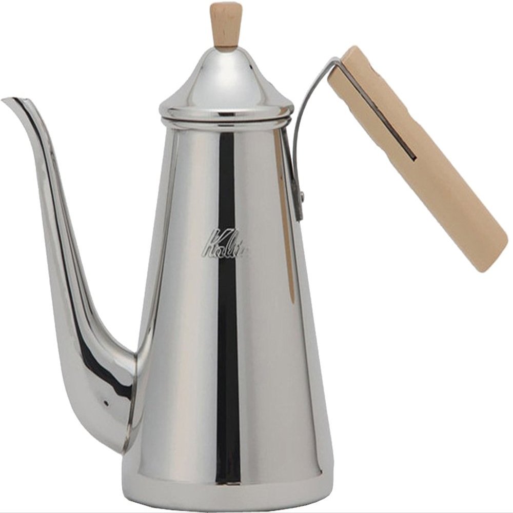 Carita Kalita Tsubamesanjo Coffee Pot, Stainless Steel, Wooden Handle 23.7 fl oz (700 ml), Thin Mouth, Nozzle, Straight Fire, Made in Japan, Slim 700SSW, #52202 Drip Pot, Kettle, Coffee Maker, Yakan,
