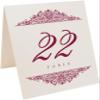 Paisley Wedding Table Numbers (Select Color/Quantity), Champagne, Burgundy, 1-75, Double Sided, Tent or Use in a Stand, Great for Parties & Restaurants - Made in the USA view 2