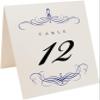 Decadent Flourish Wedding Table Numbers (Select Color/Quantity), Champagne, Navy, 1-65, Double Sided, Tent or Use in a Stand, Great for Parties & Restaurants - Made in the USA view 2