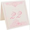 Peacock Flourish Wedding Table Numbers (Select Color/Quantity), Champagne, Pink, 1-70, Double Sided, Tent or Use in a Stand, Great for Parties & Restaurants - Made in the USA view 2