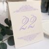 Paisley Wedding Table Numbers (Select Color/Quantity), Champagne, Lavender, 1-75, Double Sided, Tent or Use in a Stand, Great for Parties & Restaurants - Made in the USA view 1