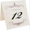 Decadent Flourish Wedding Table Numbers (Select Color/Quantity), Champagne, Chocolate, 1-55, Double Sided, Tent or Use in a Stand, Great for Parties & Restaurants view 2