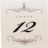Decadent Flourish Wedding Table Numbers (Select Color/Quantity), Champagne, Chocolate, 1-55, Double Sided, Tent or Use in a Stand, Great for Parties & Restaurants view 4