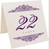 Paisley Wedding Table Numbers (Select Color/Quantity), Champagne, Eggplant, 1-55, Double Sided, Tent or Use in a Stand, Great for Parties & Restaurants - Made in the USA view 2