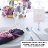 Peacock Flourish Wedding Table Numbers (Select Color/Quantity), Champagne, Lavender, 1-65, Double Sided, Tent or Use in a Stand, Great for Parties & Restaurants - Made in the USA view 3