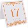 Scottish Thistle Wedding Table Numbers (Select Color/Quantity), White, Orange, 1-55, Double Sided, Tent or Use in a Stand, Great for Parties & Restaurants - Made in the USA view 2