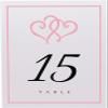 Linked Hearts and Border Wedding Table Numbers (Select Color/Quantity), White, Pink, 1-70, Double Sided, Tent or Use in a Stand, Great for Parties & Restaurants view 4