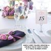 Linked Hearts and Border Wedding Table Numbers (Select Color/Quantity), White, Pink, 1-75, Double Sided, Tent or Use in a Stand, Great for Parties & Restaurants view 3