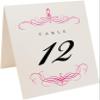 Decadent Flourish Wedding Table Numbers (Select Color/Quantity), Champagne, Fuschia, 1-75, Double Sided, Tent or Use in a Stand, Great for Parties & Restaurants - Made in the USA view 2
