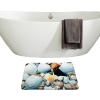 Amagical 2 Piece Bath Mat Set Colorful Seashell Toilet Rug Bathroom Contour Mat U-Shaped Mat view 3