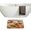 2 Piece Bath Mat Set Toilet Rug Bathroom Contour Mat Non Slip (Orange) view 2