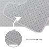 2 Piece Bath Mat Set Toilet Rug Bathroom Contour Mat Non Slip (Orange) view 4