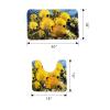 2 Piece Bath Mat Set Toilet Rug Bathroom Contour Mat Non Slip (Yellow) view 2
