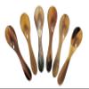 Marycrafts Set of 6 Buffalo Horn Caviar Spoons with Round Handle (Light Shade) view 1