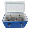 Bev Rite Double Faucet Beer Coil Jockey Box Cooler, 120', Red/Blue view 2