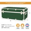 Rhino Classic Camp & College Trunk with Wheels, Footlocker, Dorm Storage view 2
