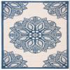 SAFAVIEH Washable Rug Outdoor Courtyard Collection - 9' x 12', Beige & Navy, Non-Shedding & Easy Cleaning, Ideal for Patio, Backyard, Mudroom (CY6139-258) view 2
