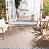 SAFAVIEH Washable Rug Outdoor Courtyard Collection - 8' x 11', Natural & Black, Non-Shedding & Easy Cleaning, Ideal for Patio, Backyard, Mudroom (CY8521-37312) view 1