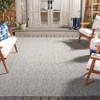 SAFAVIEH Washable Rug Outdoor Courtyard Collection - 8' x 11', Grey, Non-Shedding & Easy Cleaning, Ideal for Patio, Backyard, Mudroom (CY8522-36811) view 1