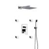 Aqua Piazza Brass Shower Set W/ 12 Square Rain Shower, Handheld And 4 Body Jets view 1