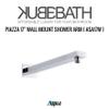 Aqua Piazza Brass Shower Set W/ 12 Square Rain Shower, Handheld And 4 Body Jets view 4