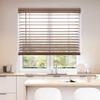 DEZ FURNISHINGS Cordless 2" Faux Wood Blind, 55" W x 48" H, Dark Oak view 1