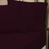 26-30 inches Extra Fit Deep Pocket Hotel Finish Adjustable Room 1-Piece- Fitted- Sheet Both Pattern Solid/Stripe 500 Thread Count 100% Pima Cotton (King, Stripe, Wine). view 1