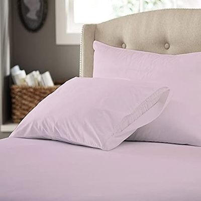 26-30 inches Extra Fit Deep Pocket 500 Thread Count 100% Pima Cotton Hotel Finish Adjustable Room 1-Piece- Fitted- Sheet Both Pattern Solid/Stripe (Olympic Queen, Solid, Pink).