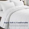 puredown Blankets King Size - Soft Lightweight Down Blanket for Bed, Cozy Warm Luxury Bed Blanket with Satin Trim, White (108"X90") view 3