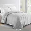 puredown Blankets King Size - Soft Lightweight Down Blanket for Bed, Cozy Warm Luxury Bed Blanket with Satin Trim, Light Grey (108"X90") view 1