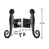 Renovators Supply Manufacturing Shutter Dogs 5.5 in. Black Rat Tail Shaped Wrought Iron Shutter Dogs with Mounting Hardware Pack of 6 view 2