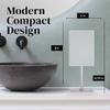 Aptations Rectangular Standing Mirror (5" x 8") - 3X Magnification | Portable Vanity Mirror with Handle for Flexibility | Decorative Makeup Mirror for Bedroom & Bathroom (Chrome) view 4